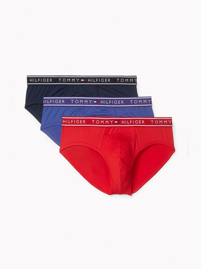 Férfi Tommy Hilfiger Flx evolve stretch brief 3pk Briefs Sötétkék | HU 1334ILH